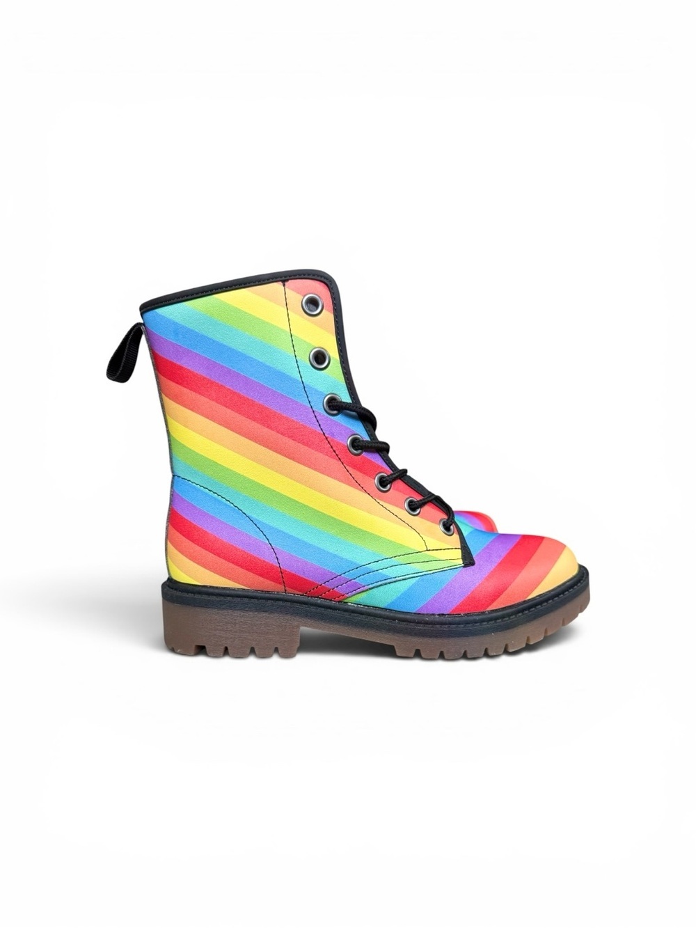 Amazon Rainbow Stripe Combat Boot - Multicolor